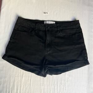 RSQ Jeans Women’s High Rise Denim Shorts, size 30, Black